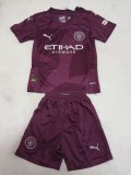 Manchester City third away Kids 1:1 Quality Soccer Jersey   24-25