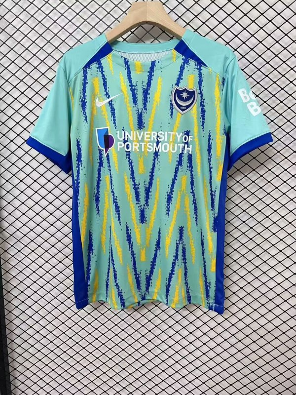 Portsmouth third away Fans  1:1 Quality Soccer Jersey   24-25