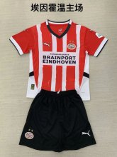 PSV Eindhoven home kids 1:1 Quality Soccer Jersey   24-25