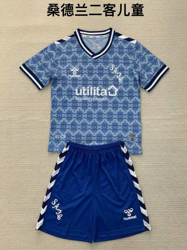 Sunderland third away  kids  1:1 Quality Soccer Jersey   24-25