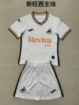 Swansea City home kids 1:1 Quality Soccer Jersey  24-25