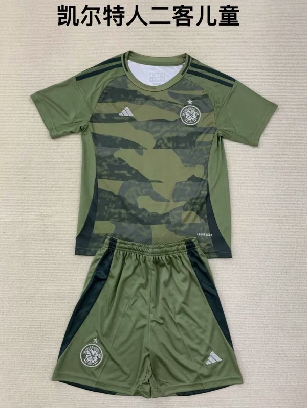 Celtic third  Away  kids 1:1 Quality Soccer Jersey  24-25