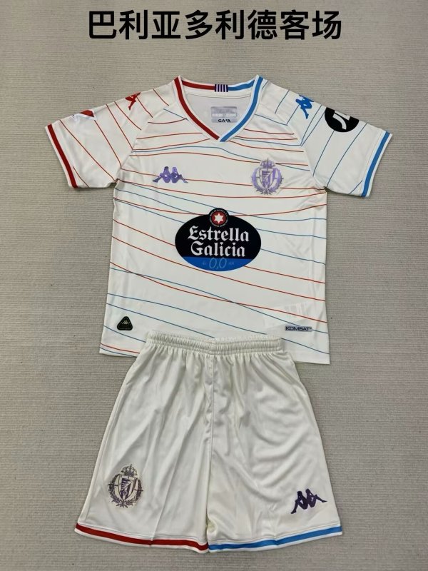 Valladolid  Away  kids  1:1 Quality Soccer Jersey   24-25