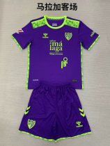 Malaga away  kids  1:1 Quality Soccer Jersey   24-25