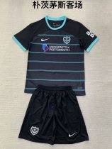 Portsmouth away  kids  1:1 Quality Soccer Jersey   24-25