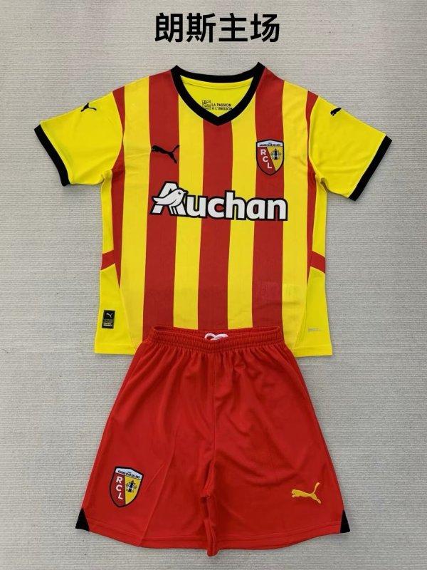 LENS home kids  1:1 Quality Soccer Jersey   24-25