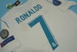 Retro Real Madrid long  Home Player  1:1 Quality Soccer Jersey  2017-2018
