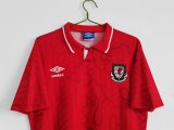 Retro Welsh home 1:1 Quality Soccer Jersey  1990-1992