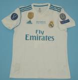 Retro Real Madrid long  Home Player  1:1 Quality Soccer Jersey  2017-2018