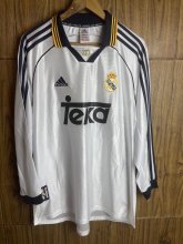 Retro Real Madrid long  Home 1:1 Quality Soccer Jersey  1998-2000