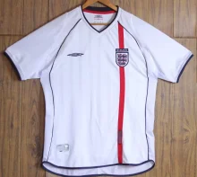 Retro England Home   1:1 Quality Soccer Jersey  2002
