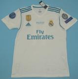Retro Real Madrid long  Home Player  1:1 Quality Soccer Jersey  2017-2018