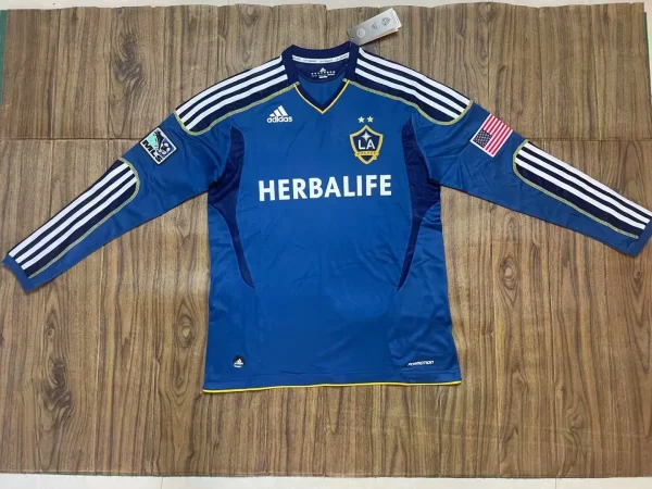Retro LA Galaxy long Away Fans   1:1 Quality Soccer Jersey   2011-2012