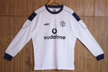 Retro Manchester united long  away 1:1 Quality Soccer Jersey  1999-2000