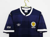 Retro  Scotland  Away 1:1 Quality Soccer Jersey  1987-1988