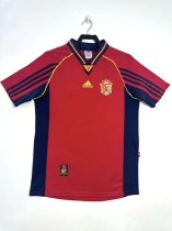 Retro Spain Home Red  1:1 Quality Soccer Jersey  1998