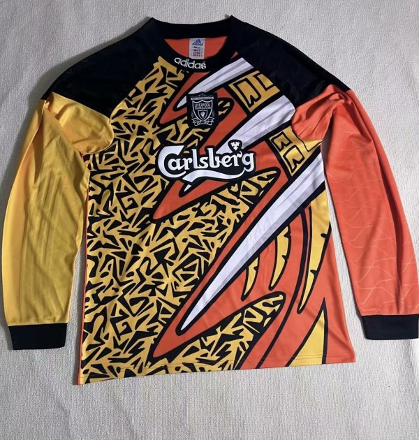 Retro Liverpool long goalkeeper   1:1 Quality Soccer Jersey   1995-1996
