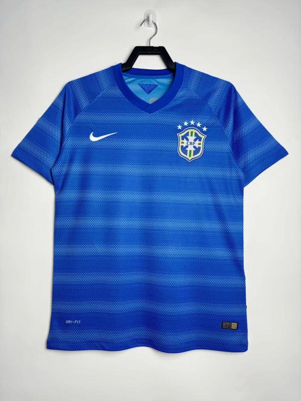 Retro Brazil  blue 1:1 Quality Soccer Jersey   2013-2014