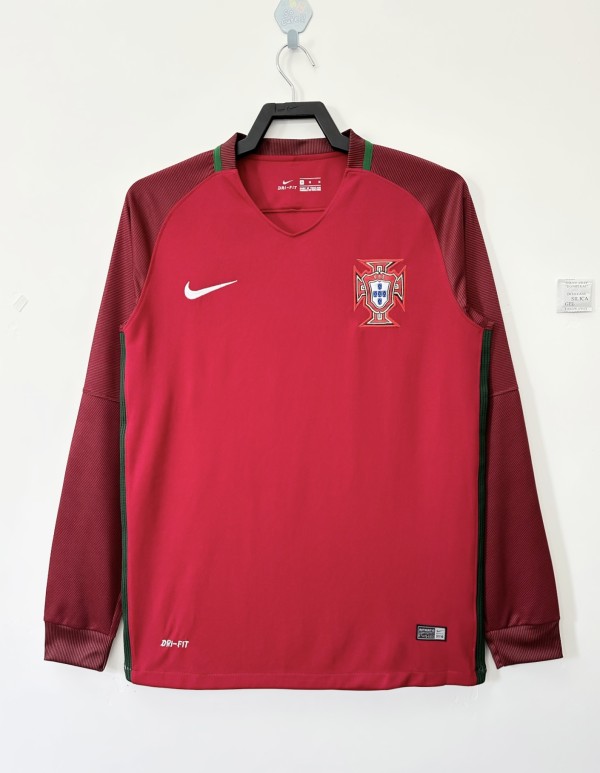 Retro Portugal long Home 1:1 Quality Soccer Jersey 2016