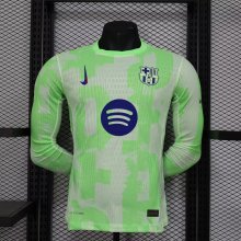 Barcelona third away Long Sleeve Player  1:1 Quality Soccer Jersey   24-25