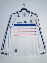 Retro France Away long  1:1 Quality Soccer Jersey  1998