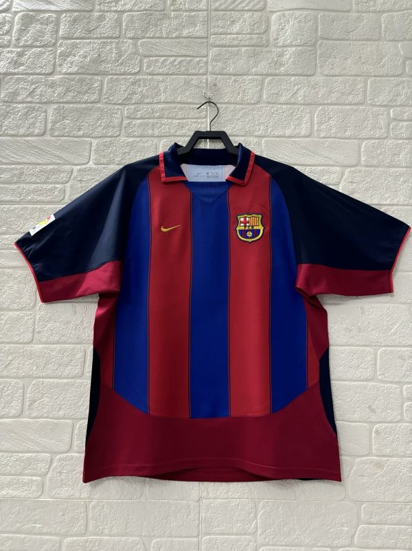 Retro Barcelona home 1:1 Quality Soccer Jersey  2002-2003