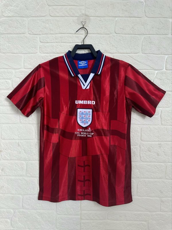 Retro England Away 1:1 Quality Soccer Jersey   1998