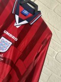 Retro England long  Away 1:1 Quality Soccer Jersey   1998