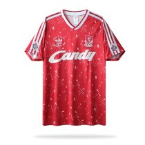 Retro  Liverpool Home  1:1 Quality Soccer Jersey  1990