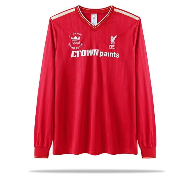 Retro  Liverpool long Home  1:1 Quality Soccer Jersey  1985-1986