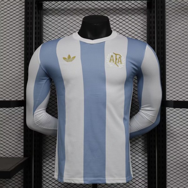 Argentina 50th anniversary Long sleeves player  1:1 Quality Soccer Jersey   24-25
