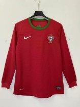Retro Portugal home long fans   1:1 Quality Soccer Jersey  2012