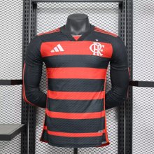 Flamenco home Long sleeves player  1:1 Quality Soccer Jersey   24-25