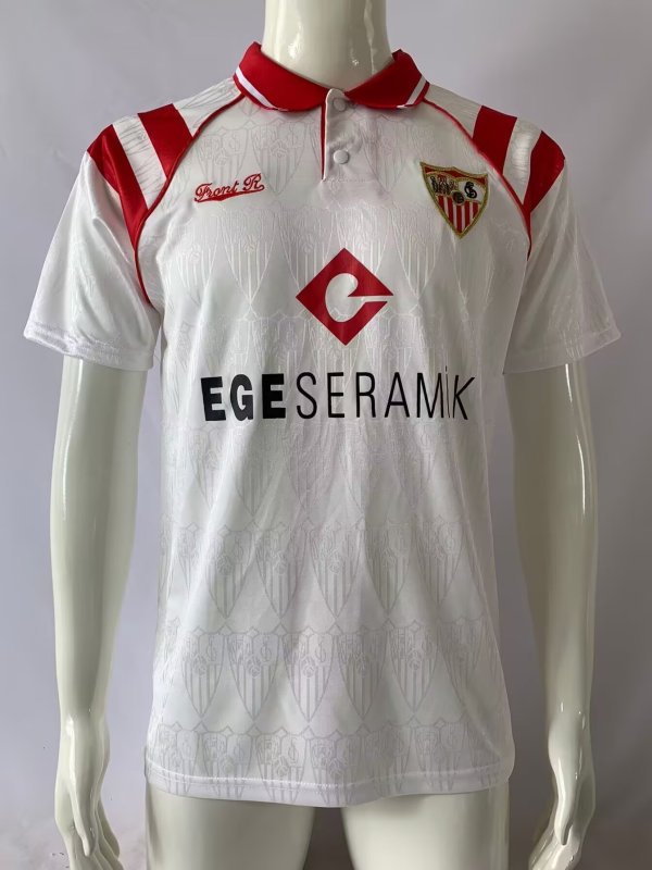 Retro Sevilla home  1:1 Quality Soccer Jersey  1991-1992