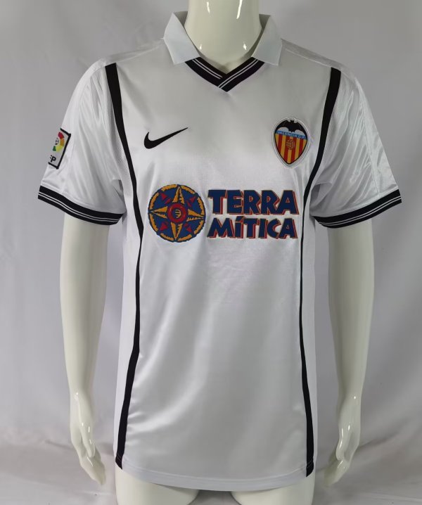 Retro Valencia  home fans  1:1 Quality Soccer Jersey  2000-2001