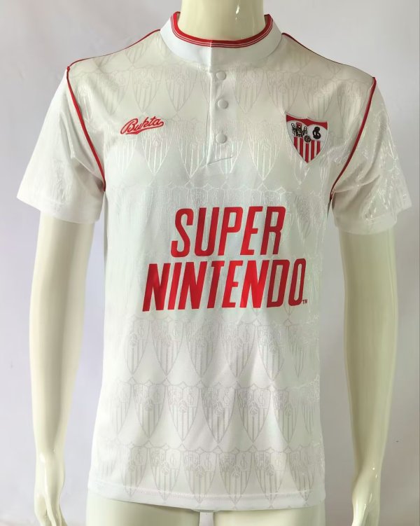 Retro Sevilla home  1:1 Quality Soccer Jersey  1991-1992