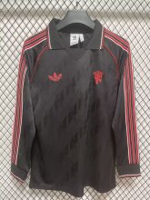 Manchester United Retro commemoration Long sleeves Fans  1:1 Quality Soccer Jersey    24-25