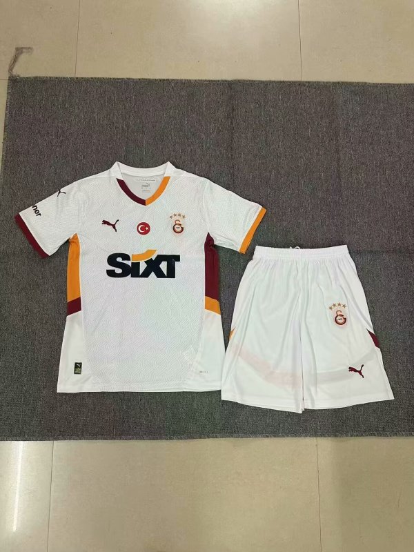 Galatasaray away kids 1:1 Quality Soccer Jersey  24-25