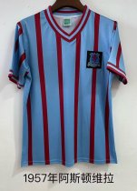 Retro Aston Villa home 1:1 Quality Soccer Jersey  1957