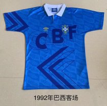 Retro Brazil  away Fans    1:1 Quality Soccer Jersey  1992