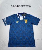 Retro Scotland home 1:1 Quality Soccer Jersey  1991-1993