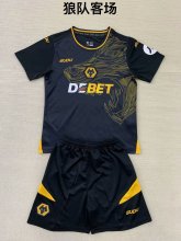 Wolves away Kids 1:1 Quality Soccer Jersey   24-25