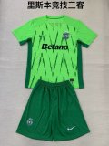 Sporting Lisbon third away  kids  1:1 Quality Soccer Jersey   24-25