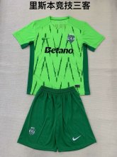 Sporting Lisbon third away  kids  1:1 Quality Soccer Jersey   24-25