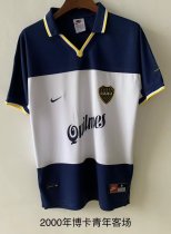 Retro Boca Juniors away white 1:1 Quality Soccer Jersey   2000-2001