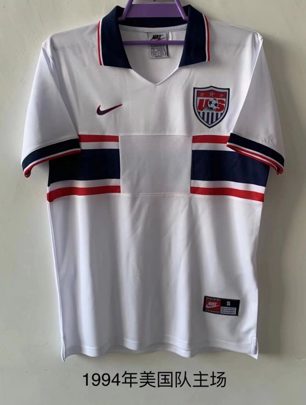 Retro America home Fans 1:1 Quality Soccer Jersey  1994