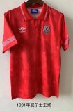 Retro Welsh home 1:1 Quality Soccer Jersey  1991