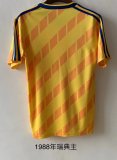 Retro Sweden Home 1:1 Quality Soccer Jersey   1988