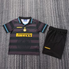 Retro Inter Milan  away Kids 1:1 Quality Soccer Jersey  1997-1998