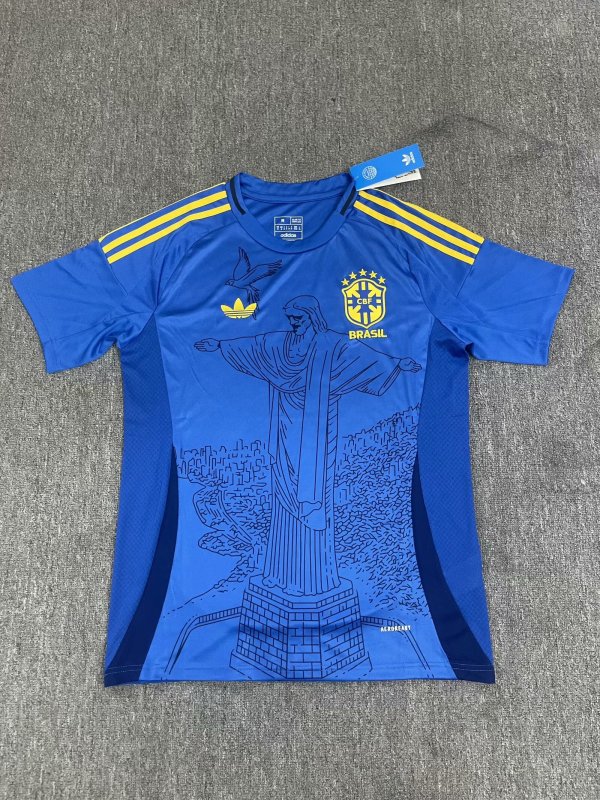 Brazil blue concept  Special Edition Fans 1:1 Quality Soccer Jersey  24-25